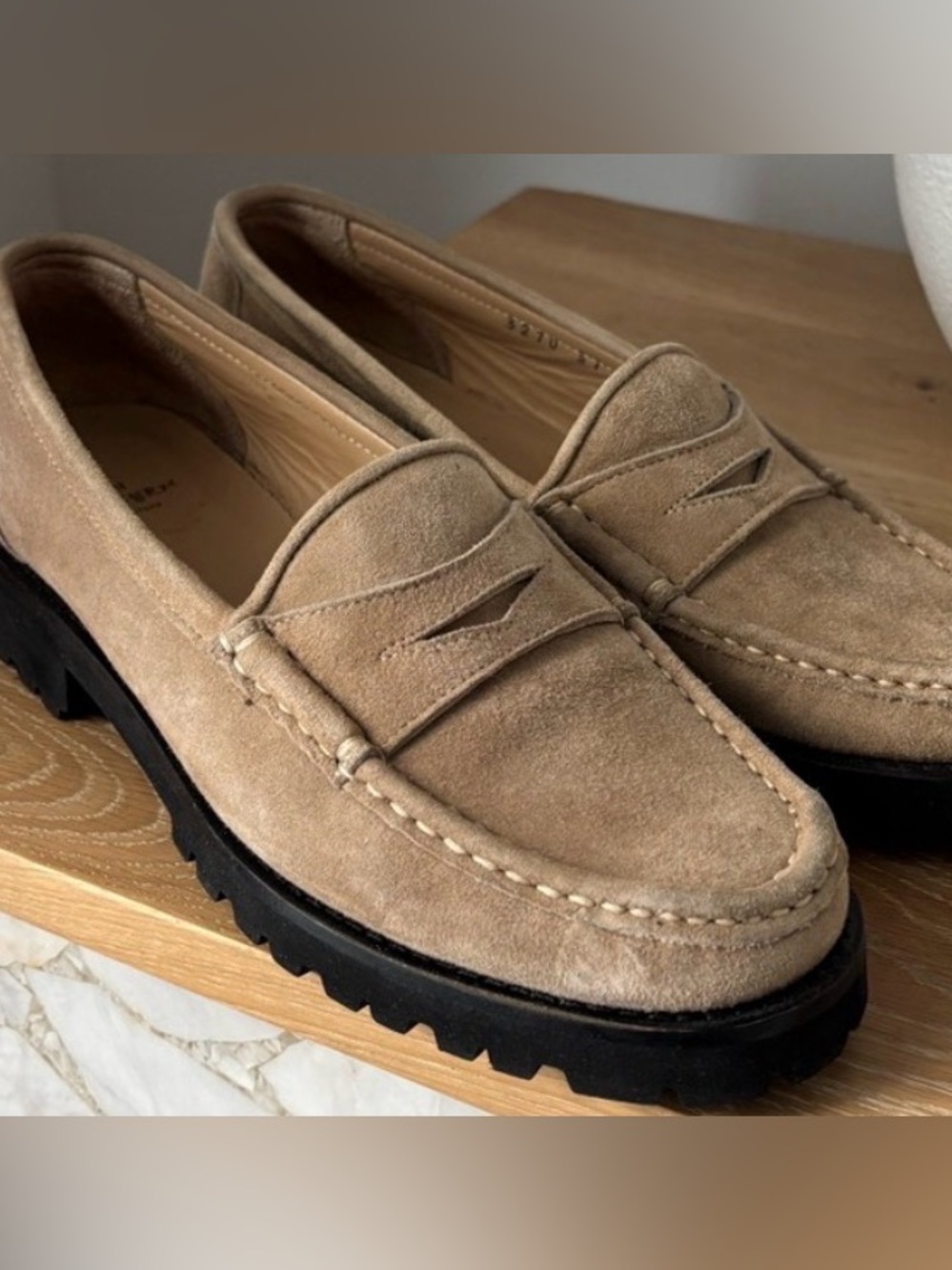 Ann Mashburn Tan Suede Loafers